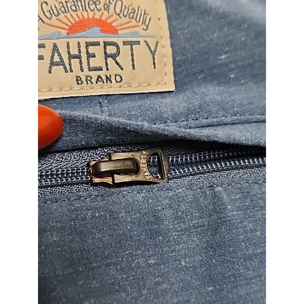 Faherty All Day Shorts Mens 38‎ Zip Button Drawstring 9" Blue 40x9 Measured - Picture 6 of 16